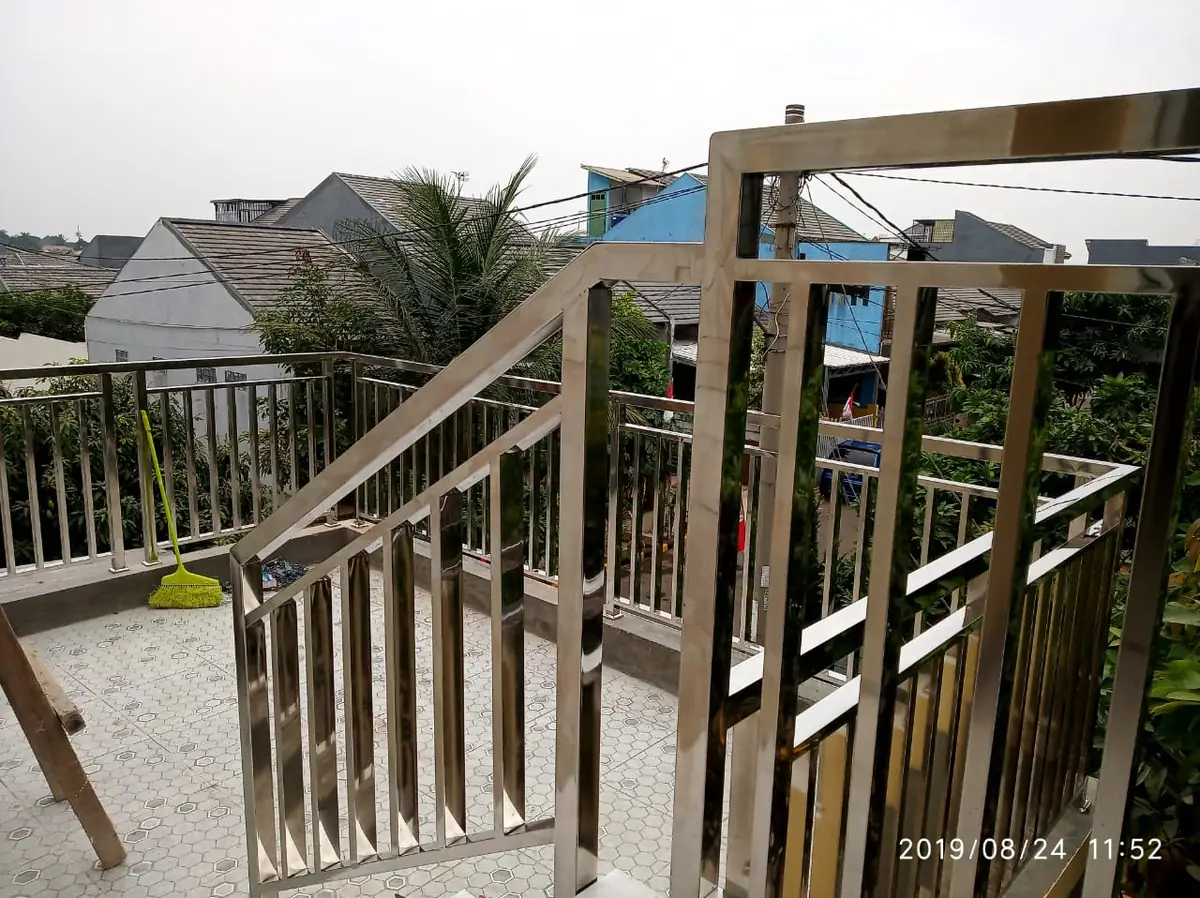 Hasil pekerjaan railing stainless steel Master Stainless